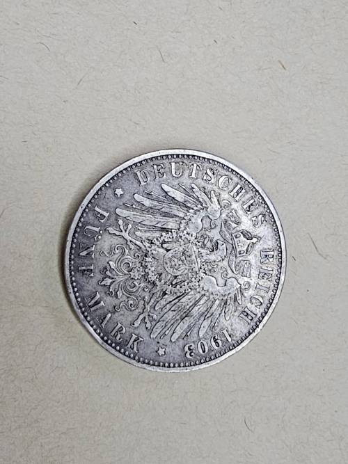 1903 5(Funf) Mark Prussia (A)