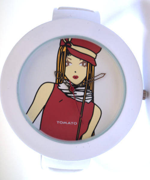 New Tomato Watch - White with red lady