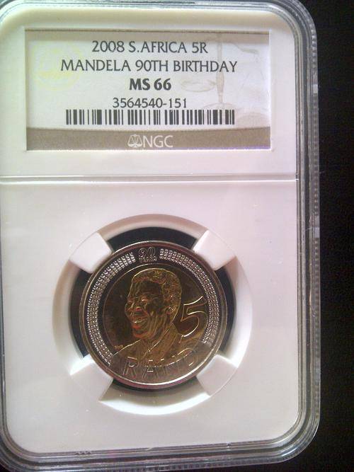 MS66 Mandela 2008 R5 NGC Graded Birthday Coin