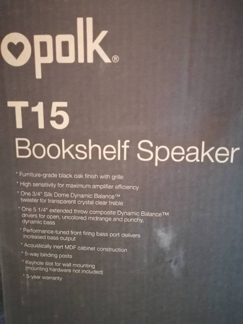 POLK T15 BOOKSHELF (PAIR)