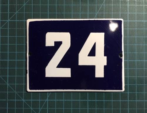 Enamel House Number Sign `24`