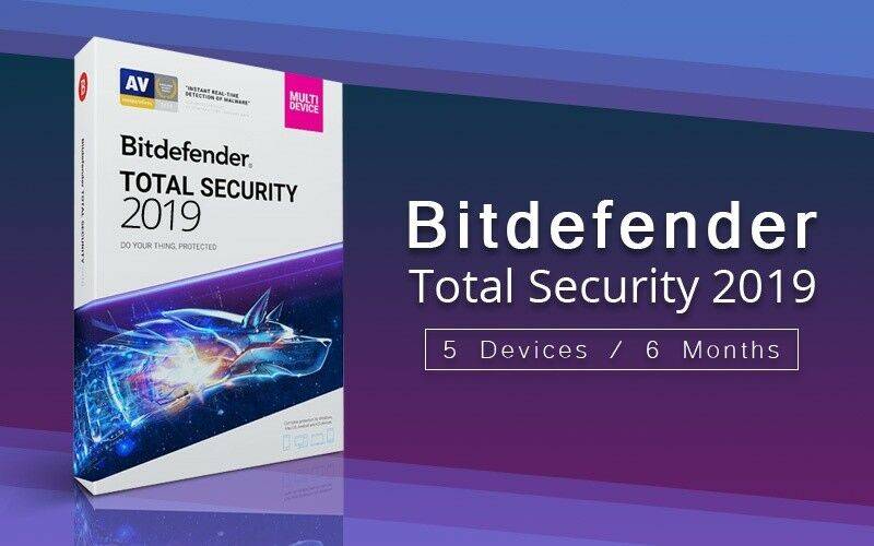 (Digital keycode) Bitdefender Total Security 2019 - 5 Devices 6 Months Bitdefender Key GLOBAL