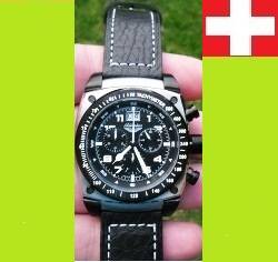 Adriatica 100% Swiss Made Men, Pilot Series Chronograph, Tachymeter Big Date Watch