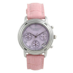 **R5700.00**Krug Baumen Pink MOP Face ROMAN Markers Ladies Chronograph Watch