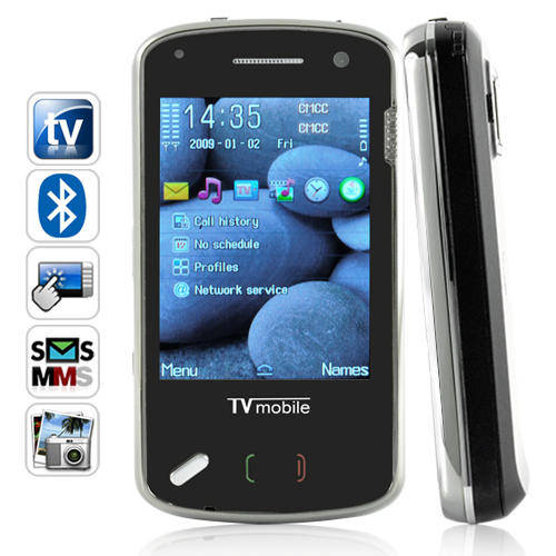 **In Stock, No Duties**Gorgeous**Black Mini TV Mobile Phone with Dual Sim ,Quadband, Touchscreen