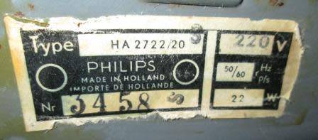 VINTAGE 1960S PHILIPS FAN IN ORIGINAL INDUSTRIAL COLOUR
