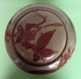 UNUSUAL LARGE LIDDED TIM MORRIS POTTERY JAR
