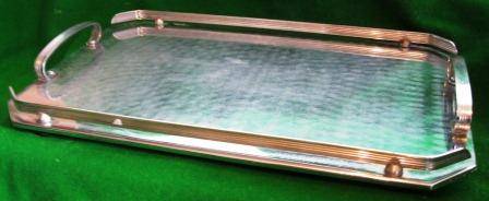 ART DECO CHROME MACHINE AGE TRAY