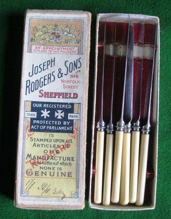 SET OF SIX JOSEPH RODGERS & SONS KNIFES IN ORIGINAL PACKAGING