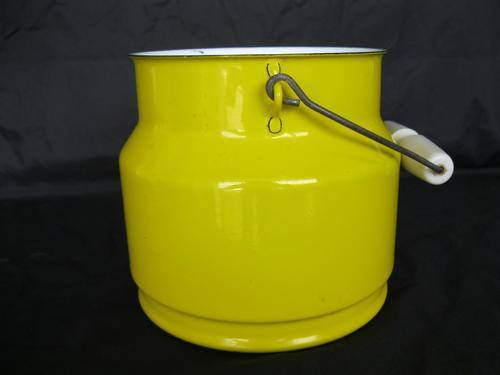 SCARCE FINEL FOR ARABIA ENAMEL MILK CAN/POT/HOLDER