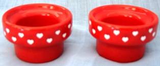 Pair of Retro 1970s Waechtersbach candlesticks ( 4.5 cm x 7 cm )