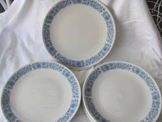 Vintage Royal Doulton 'Cranbourne' T.C.1032 (9) Large Dinner Plates. made in England