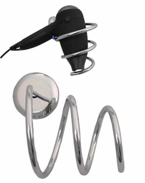 Wall Mounted chrome hairdryer holder