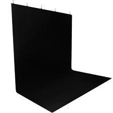 Muslin (Genuine) Black Backdrop Background 3m x 6m  Chromakey with pocket for rod