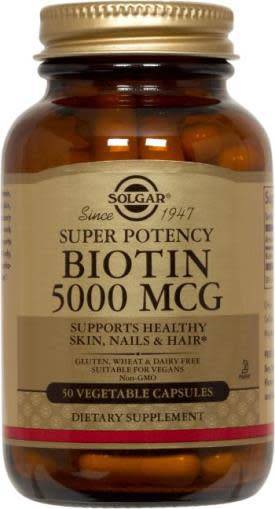 Solgar Biotin 5000: 50 Vegetable Capsules