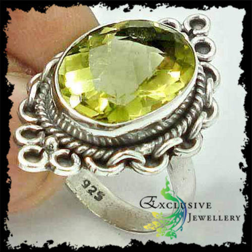 .925 Sterling Silver Lemon Topaz Ring jewellery