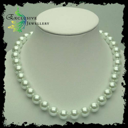 EXCLUSIVE JEWELLERY - LARGE 12mm White South Sea Shell Pearl Necklace