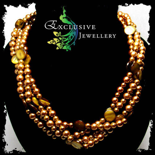 EXCLUSIVE JEWELLERY - Golden Rope Pearly Necklace