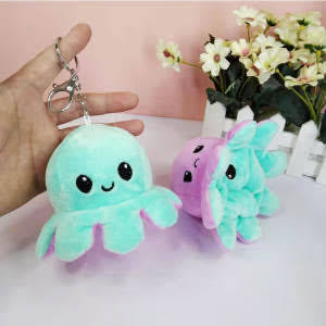 Valentine`s special! Reversible octopus keyring plushie