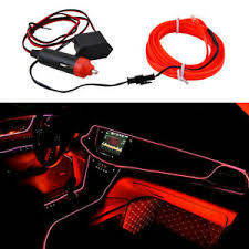 LED Car Interior Atmosphere Glow EL Wire Neon Strip Light (COLOR.: Red)