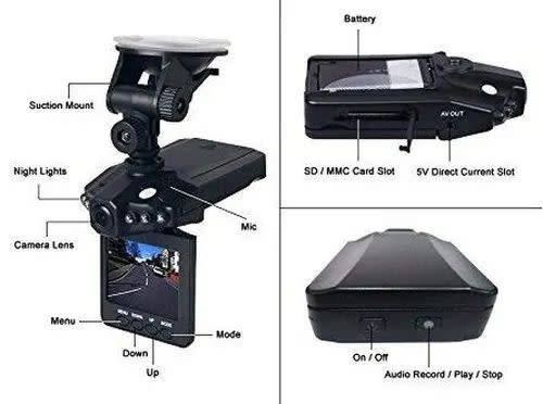 Vehicle Dash Cam HD Portable DVR with 2.5` TFT LCD Screen