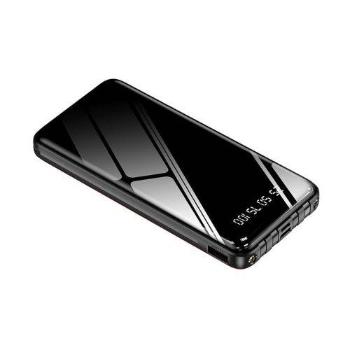 Ultimate Power Solution: 12 000mAh Power Bank with Built-in Cables