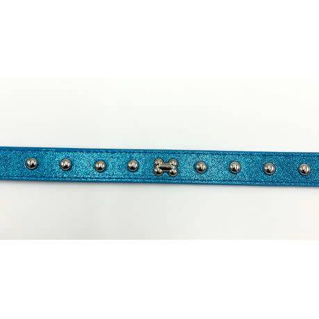 combo Deal 2 x 51cm Glitter Blue Adjustable Beautiful & Comfortable Dog Collar