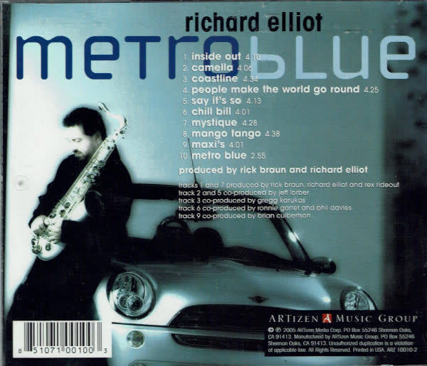 CD , Richard Elliot- Metro Blue
