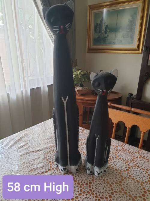 Two Wooden  Black Cats (REDUCED TO CLEAR)