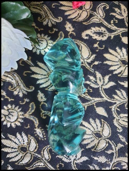 Inca Mayan Finely Polished  Glass Tiki Statue