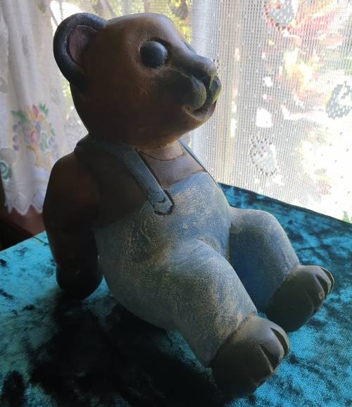 Two Solid Wood Teddy Bears (so cute)