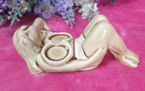 Vintage Naked Nude Lady Boobs Salt & Pepper Shakers  `Spice of Life`.