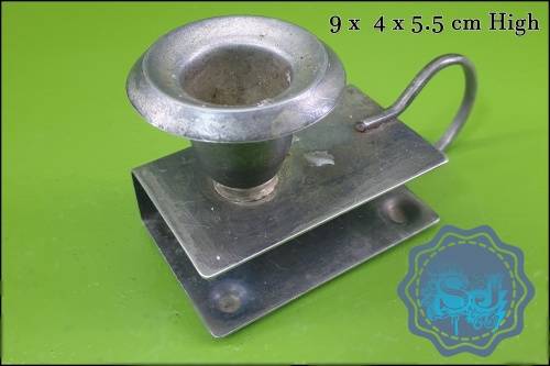 Vintage Finger loop candle holder match box Slot