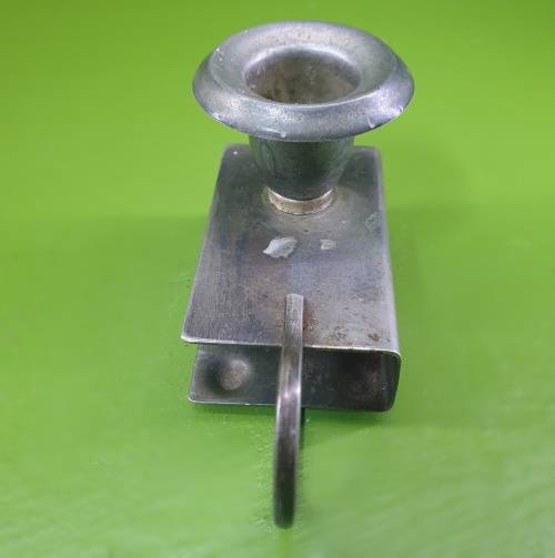 Vintage Finger loop candle holder match box Slot