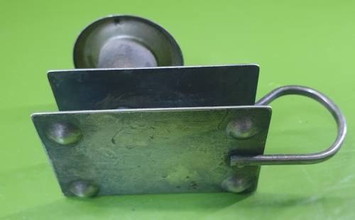 Vintage Finger loop candle holder match box Slot