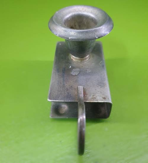 Vintage Finger loop candle holder match box Slot