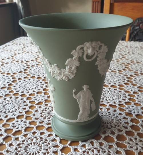 Green Jasperware Vase