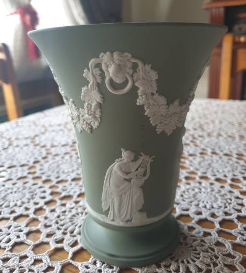 Green Jasperware Vase