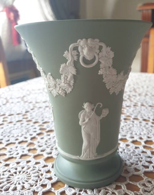Green Jasperware Vase