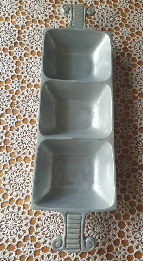 Large Pewter Snack Tray