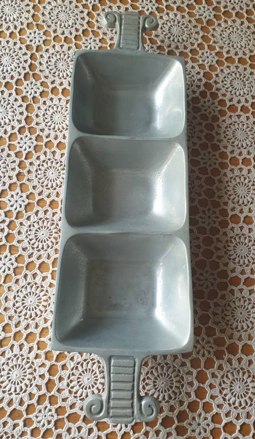 Large Pewter Snack Tray