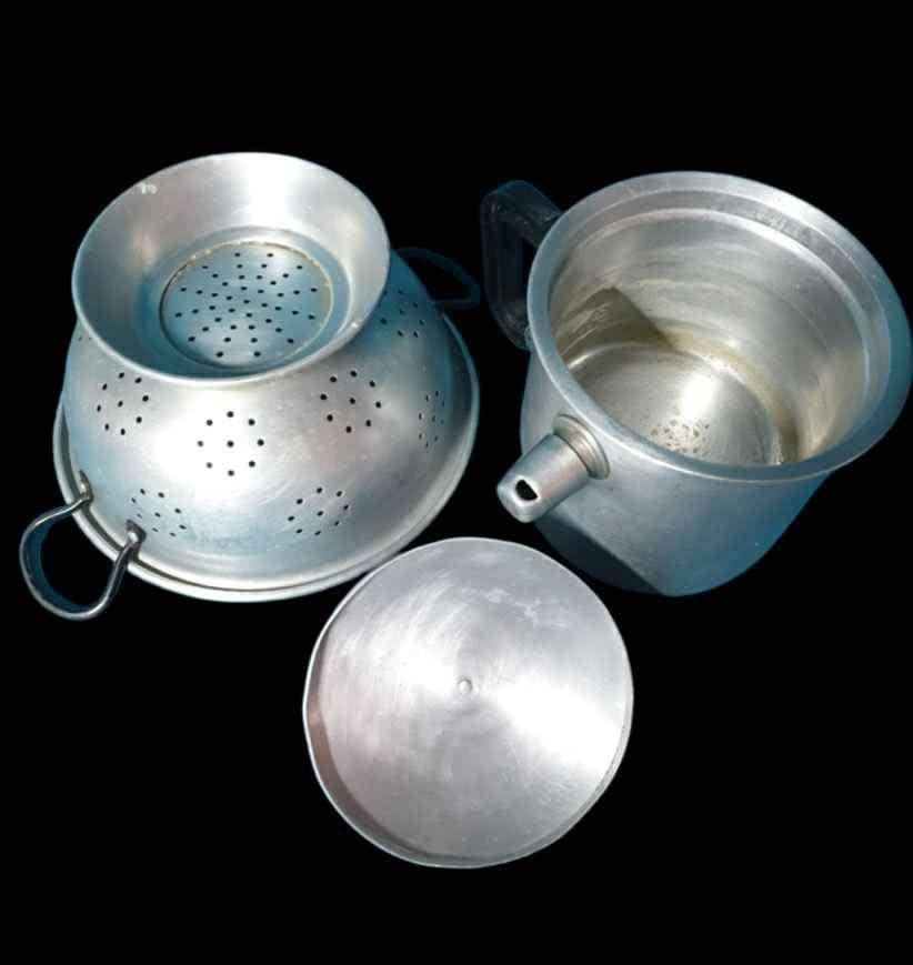 Vintage Strainer and Milk Boiler