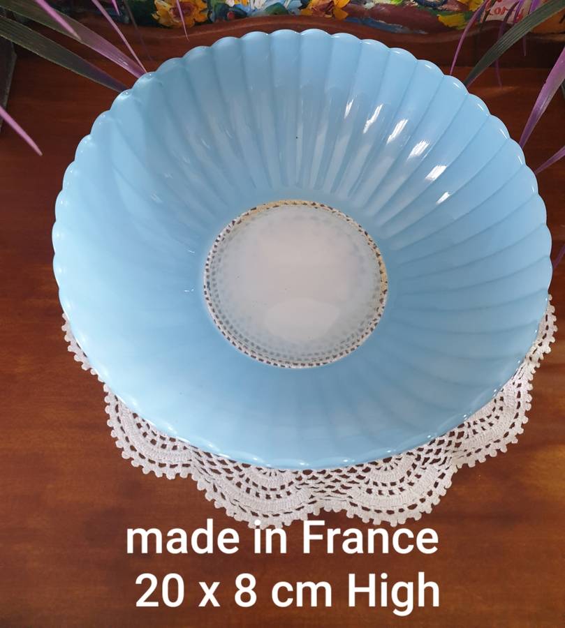 Vintage French Turquoise Mixing Bowl