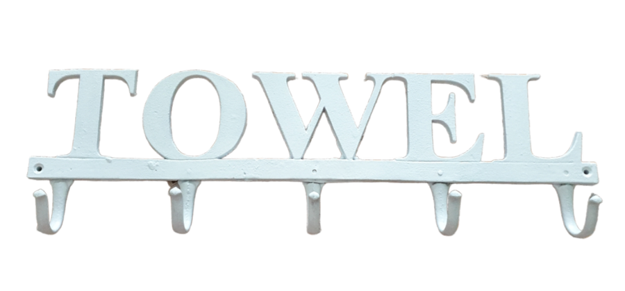 CAST IRON TOWEL HOLDER | DECOR | VERY HEAVY | 58 X 18 CM |