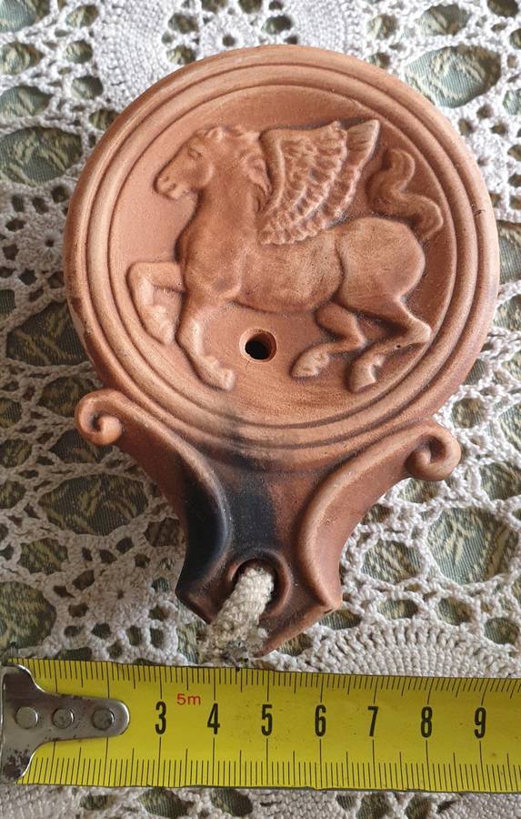 SMALL OIL LAMP TERRA COTTA