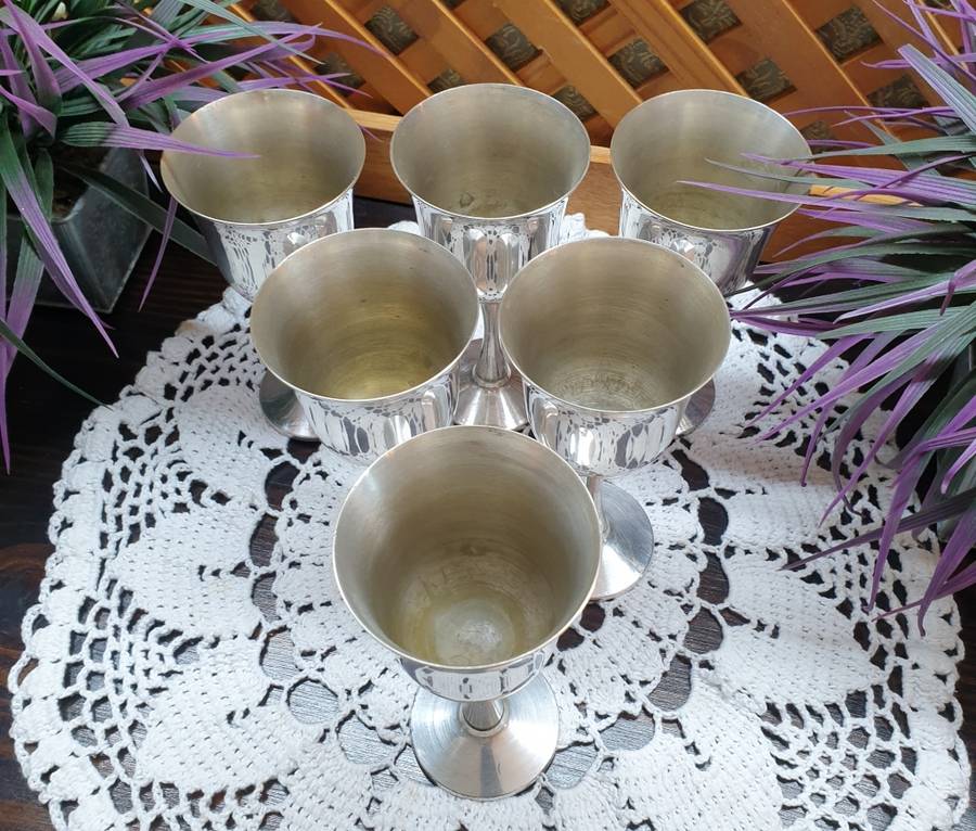 SILVER PLATED WINE GOBLETS | SALEM |