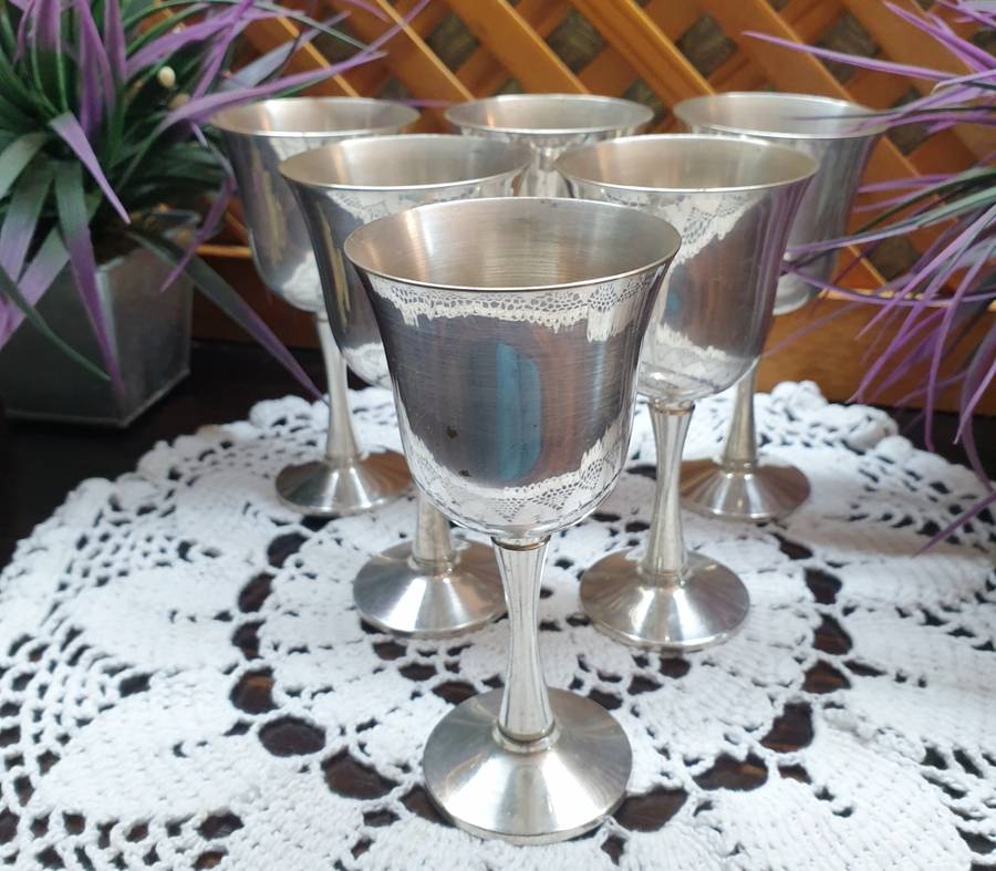 SILVER PLATED WINE GOBLETS | SALEM |
