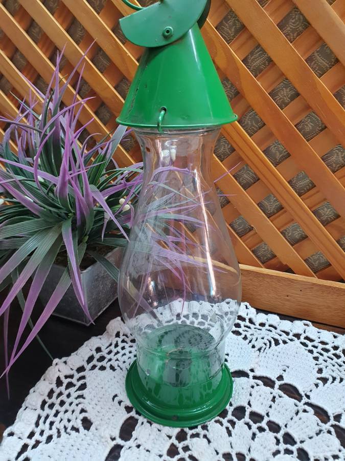 METAL WITH GLASS CANDLE HOLDER