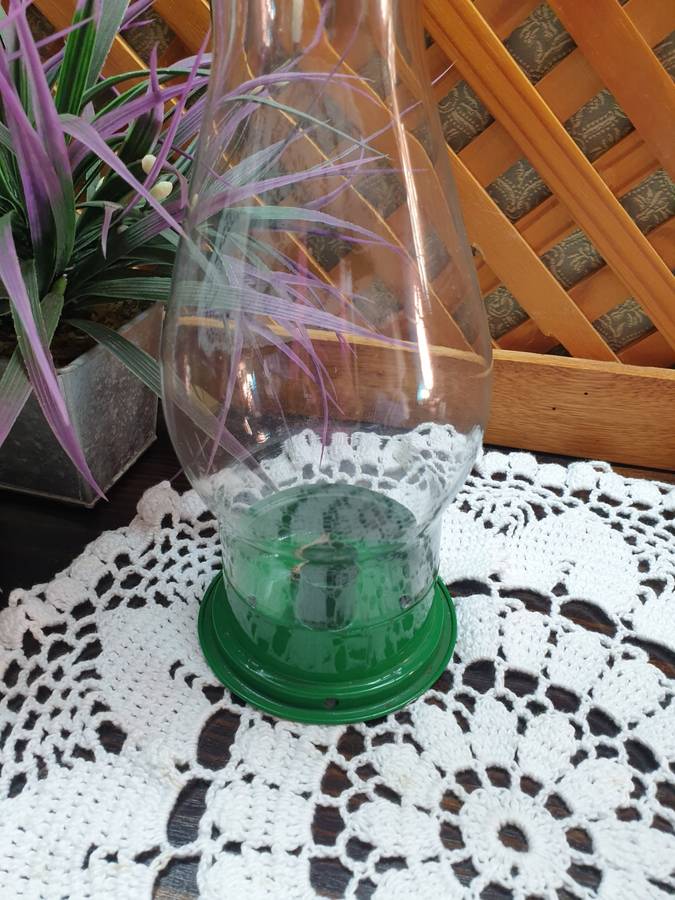 METAL WITH GLASS CANDLE HOLDER