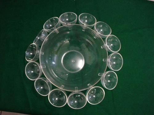Plastic punchbowl set with 18 punch glasses